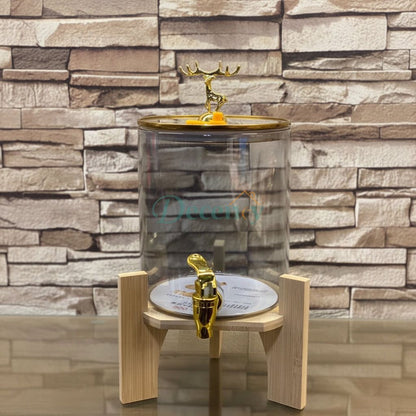 Beverages Despenser With Wooden Base