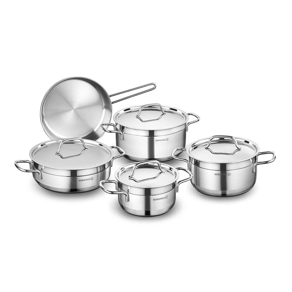 Korkmaz Alfa Cookware Set of 9 Pcs