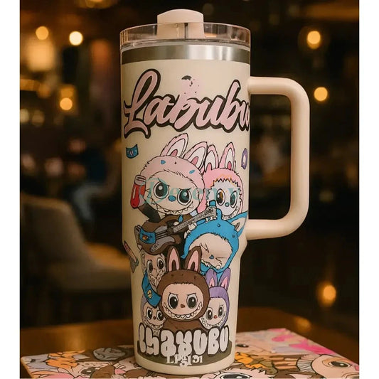 Labubu Cartoon Stanley-Style Tumbler with Matching Gift Box – Limited