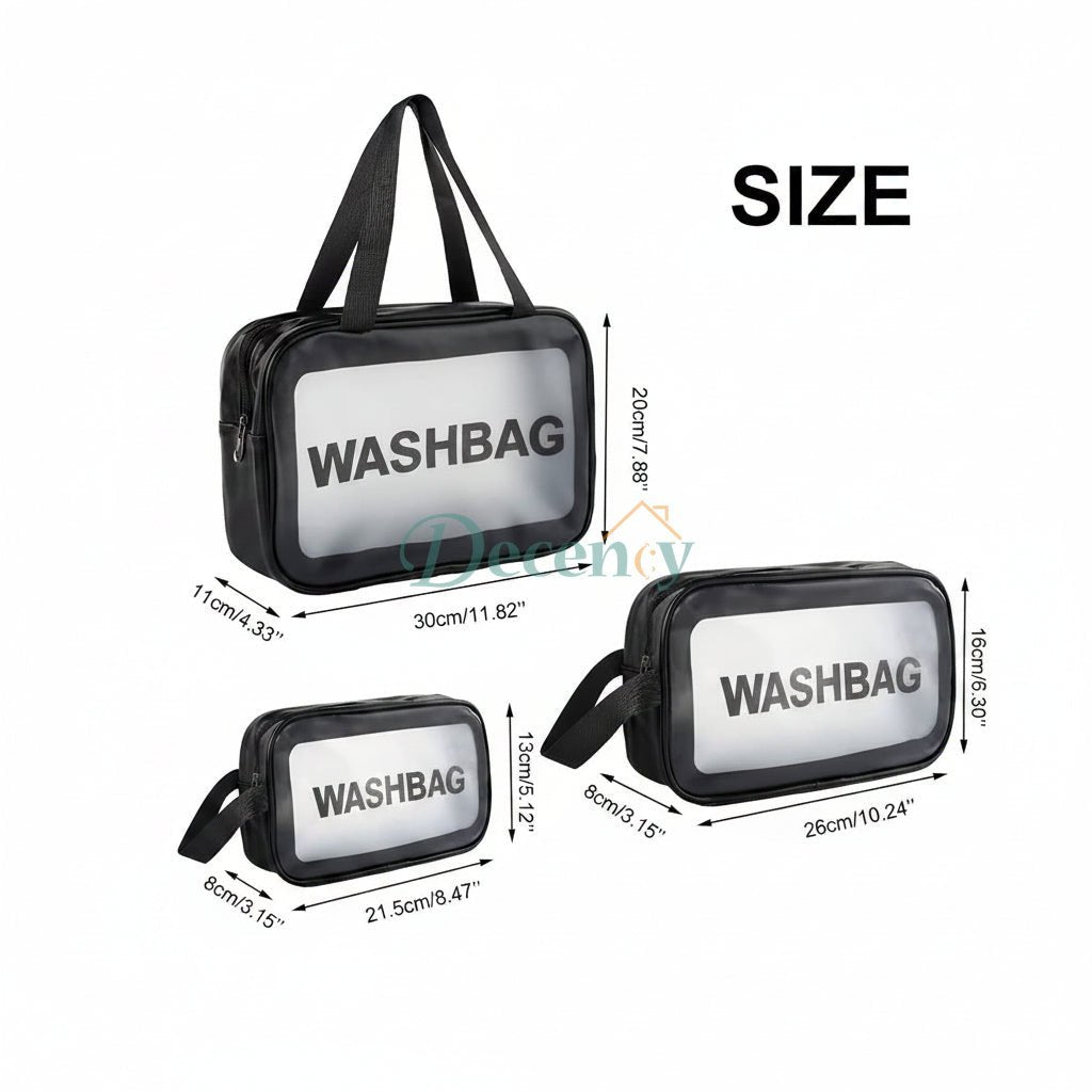 3 Piece Set Travel Water-proof Wash Bag