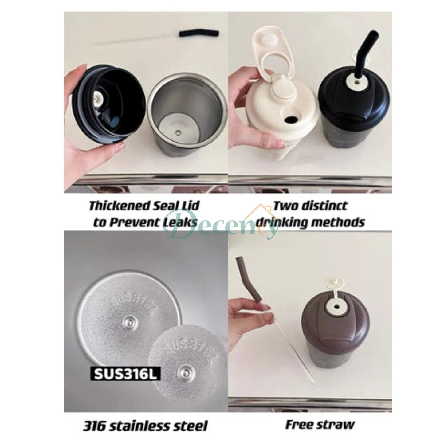 Stainless Steel Hot & Cold Water Bottle – 600ml