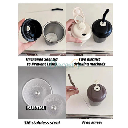Stainless Steel Hot & Cold Water Bottle – 600ml