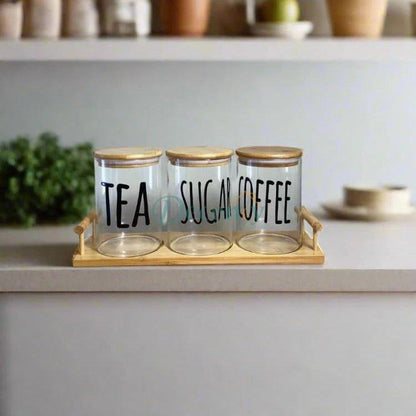 Clear Glass Jars with BamBoo Lids