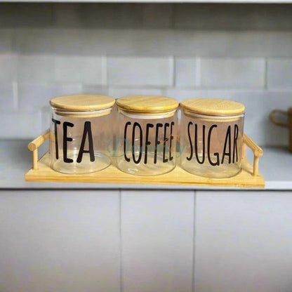 Clear Glass Jars with BamBoo Lids