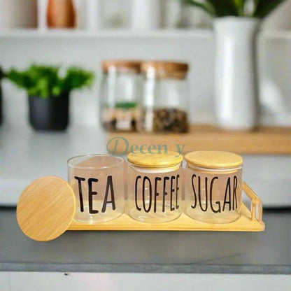 Clear Glass Jars with BamBoo Lids