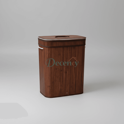 HOMEDELUX RECTANGULAR BAMBOO LAUNDRY BASKET