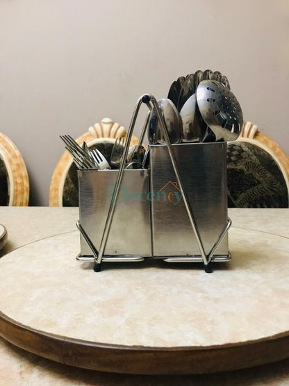 stainless steel spoon holder.