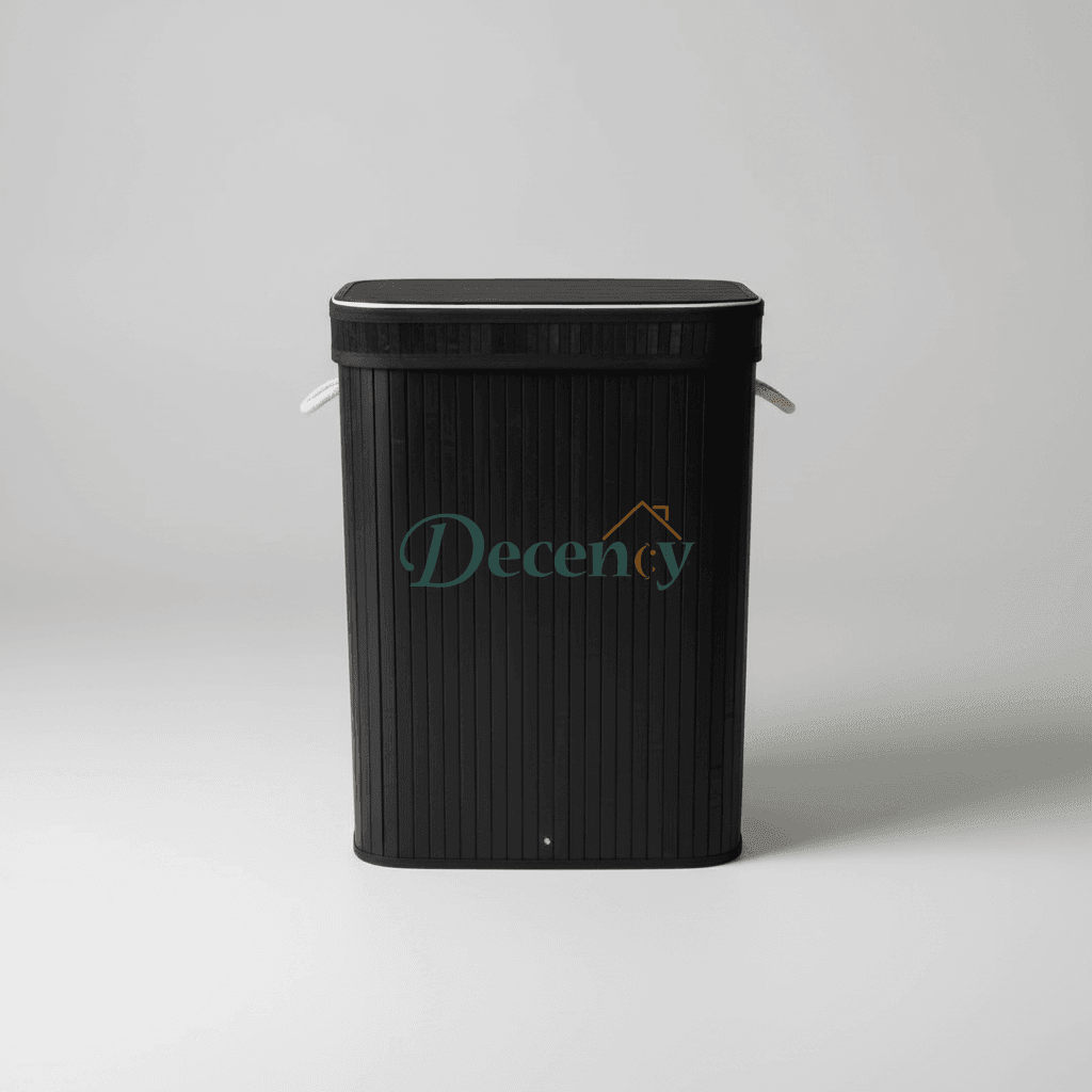 HOMEDELUX RECTANGULAR BAMBOO LAUNDRY BASKET