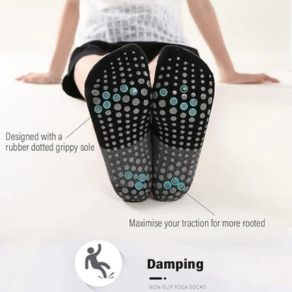 Women Anti-Slip Yoga Socks With Strip 1 Pair