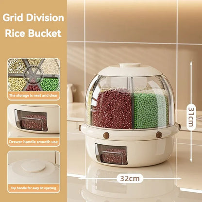 10Kg Elegant 360 Degree Round Cereal Dispenser