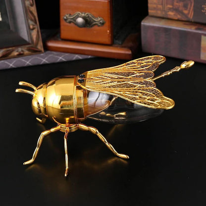 Bee Shaped Honey Jar Glass