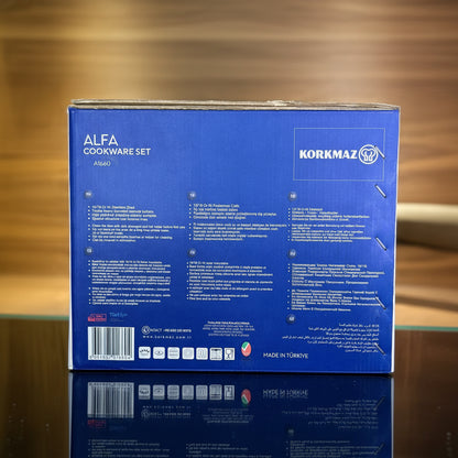 Korkmaz Alfa Cookware Set of 9 Pcs
