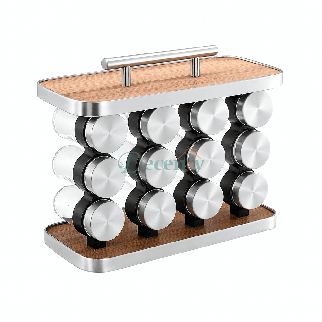 12 Jar Countertop Spice Organizer Rack