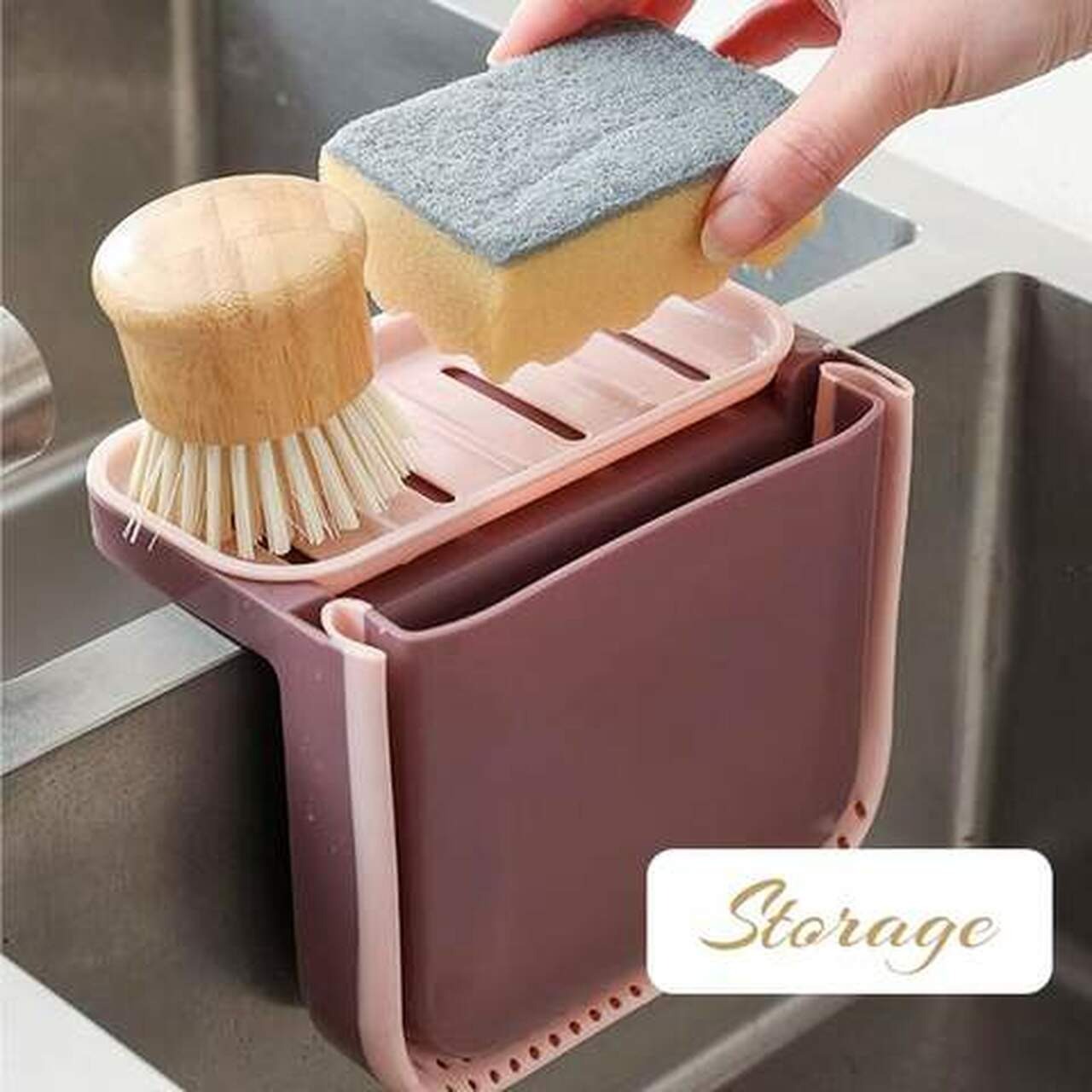 Sink Drain Strainer Basket - Foldable Kitchen Food Waste Filter