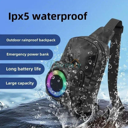Backpack Bluetooth Speaker Large Capacity Rechargeable Waterproof Power Bank for Hiking Cycling traval speaker bag