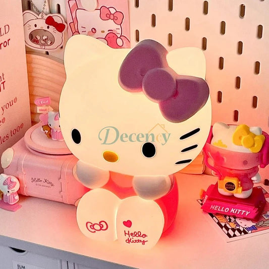 Kuromi & Hello Kitty LED Night Lamp – Cute Cartoon Soft Glow Decorative Light