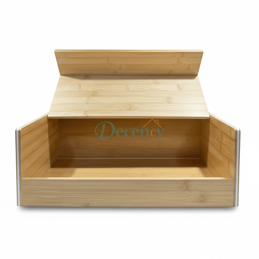 Bamboo Bread Box With Bamboo Cover