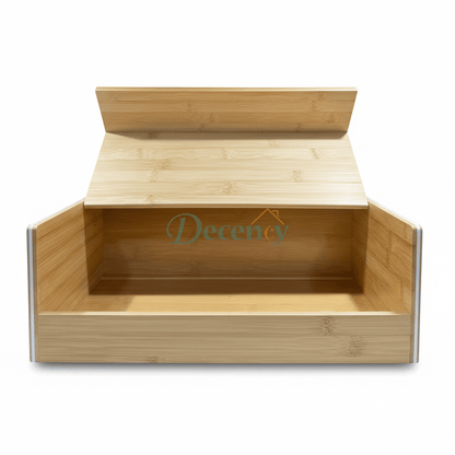 Bamboo Bread Box With Bamboo Cover