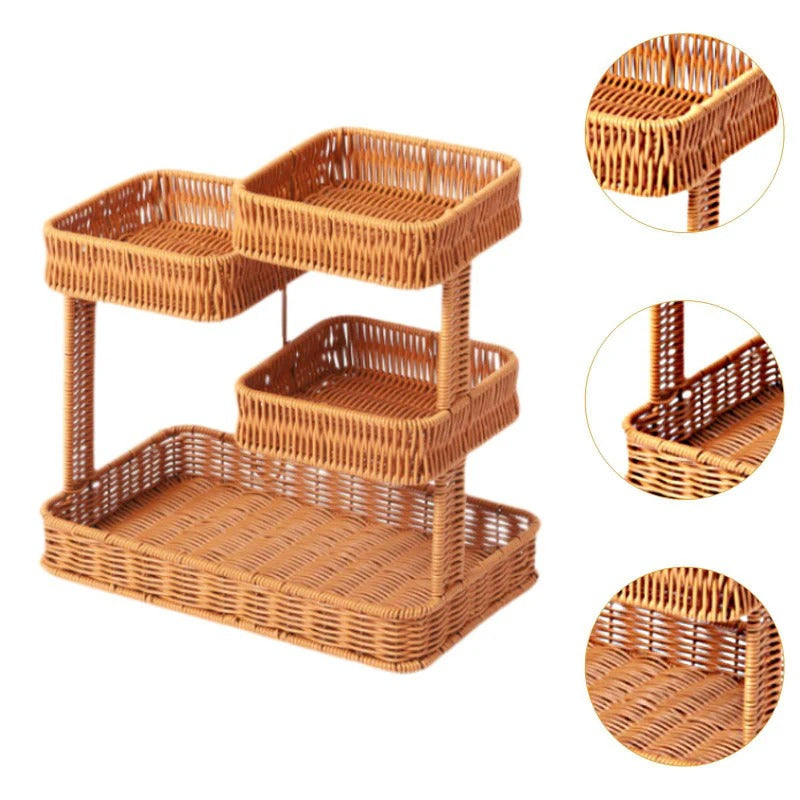 Creative Multi-Layer Woven Fruit Basket