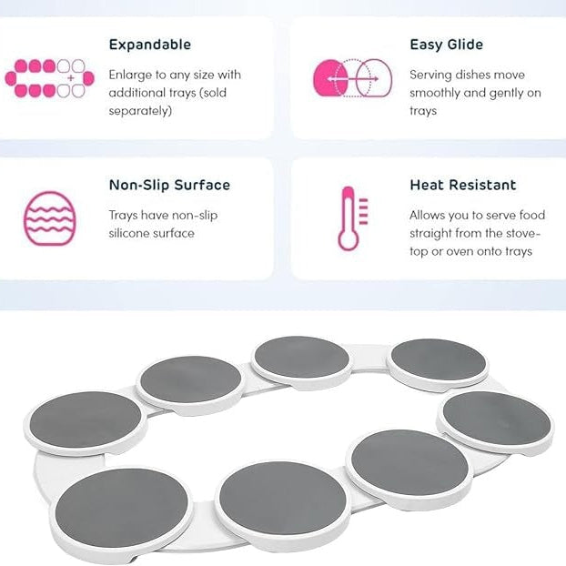 Premium Expandable Lazy Susan Turntable – 360° Rotating Dining Table Organizer