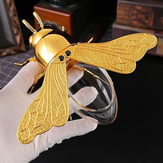 Bee Shaped Honey Jar Glass