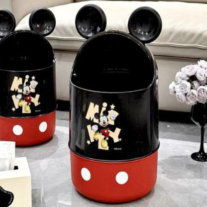 Portable Paper Bin Disney Mickey Mouse Cute Trash Can