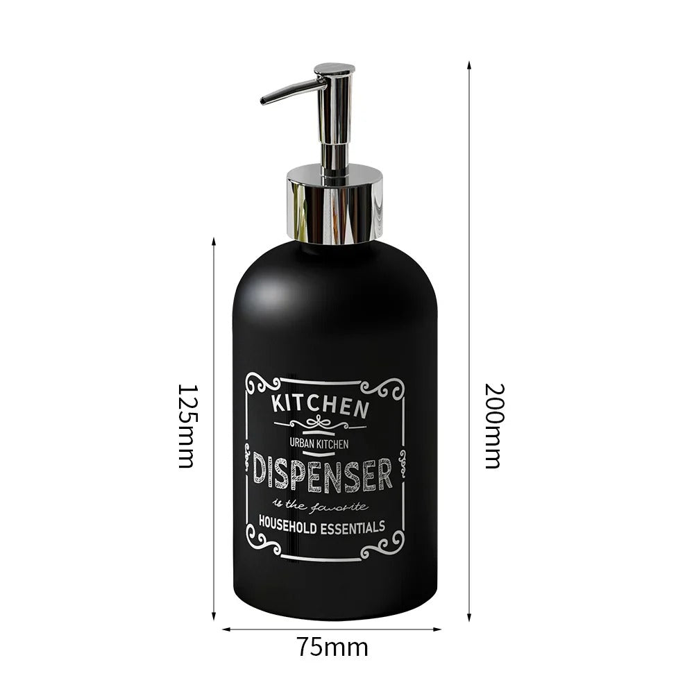 410ml Ceramic European Creative Marble Texture Refillable Press Soap Dispenser Liquid Dispenser For Bathrooms,Home，Hotels