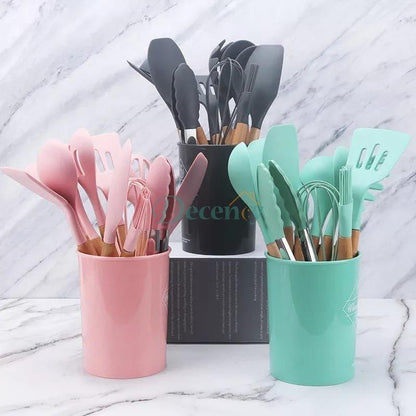 12 Pcs Silicone Kitchenware Cooking Utensils Set