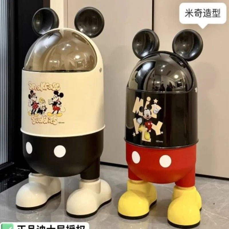 Portable Paper Bin Disney Mickey Mouse Cute Trash Can