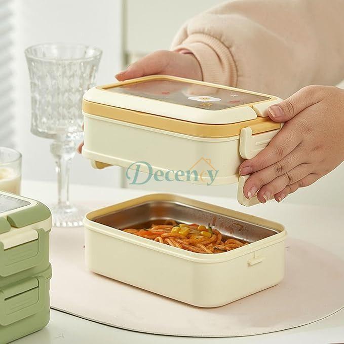 Insulated Stainless Steel Lunch Box (2 Compartment)