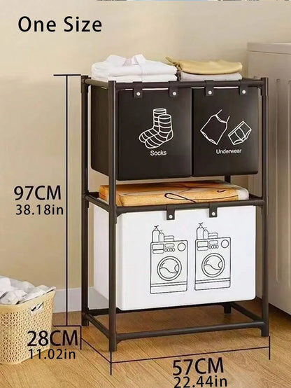 2 Layer Multifunctional Laundry Storage Rack