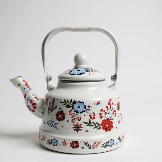 Enamel Kettle 2.5 Ltr Decorative Tea & Water Kettle with Handle