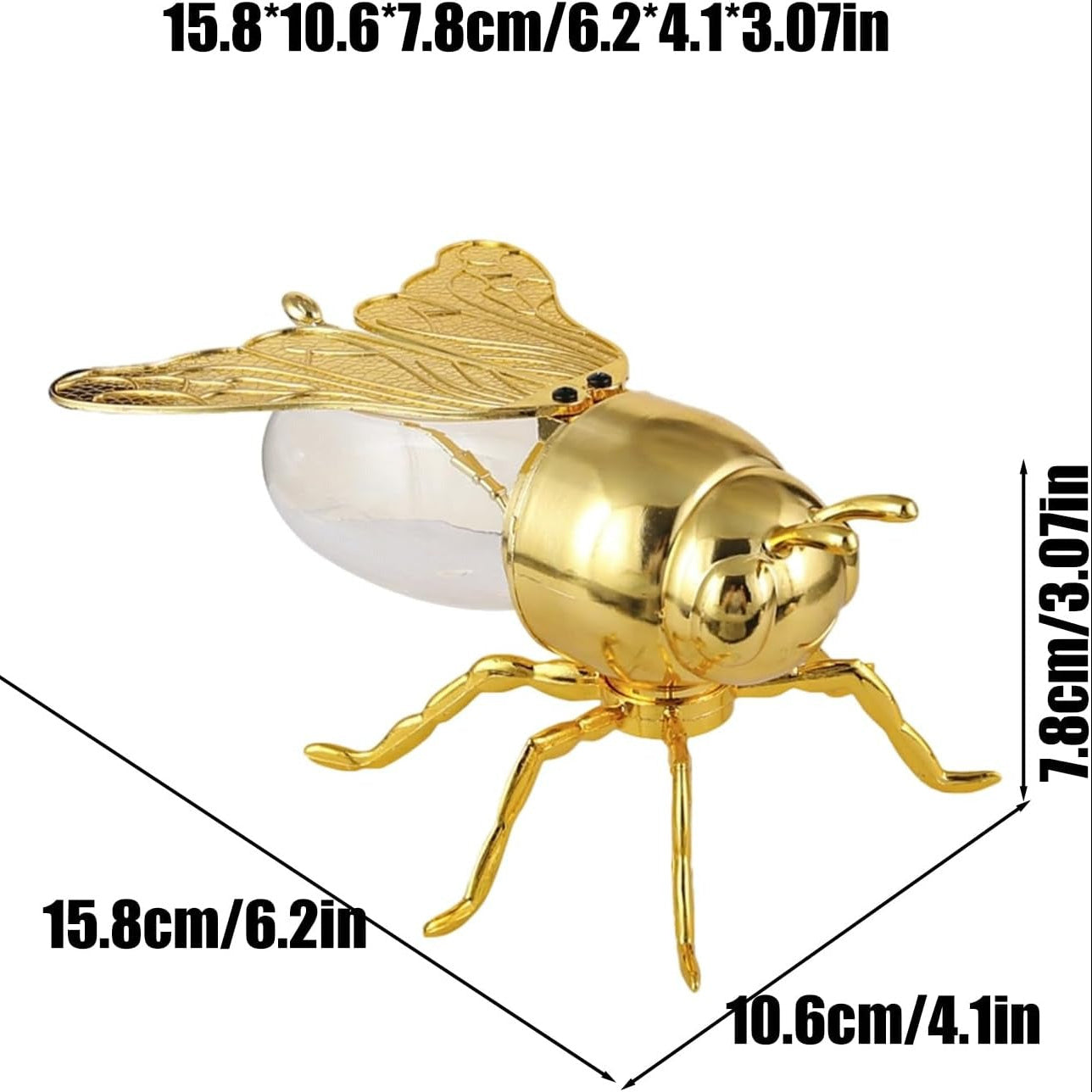 Bee Shaped Honey Jar Glass
