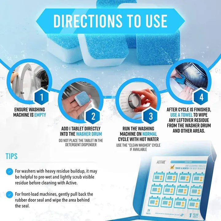 Washing Machine Cleaning Tablet 12 Pcs