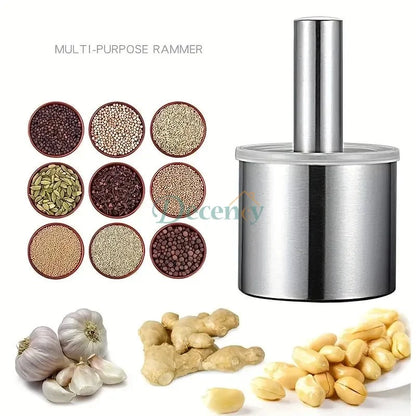 Stainless Steel Mortar and Pestle Kitchen Food Tools - Golden