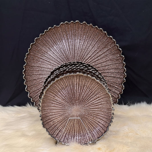 Copper & Silver line 7 pcs Cake Set