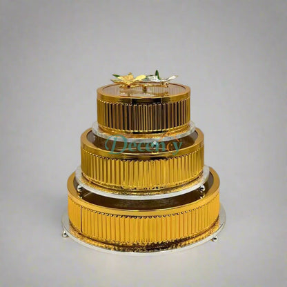 Golden  3-Piece Storage Jars
