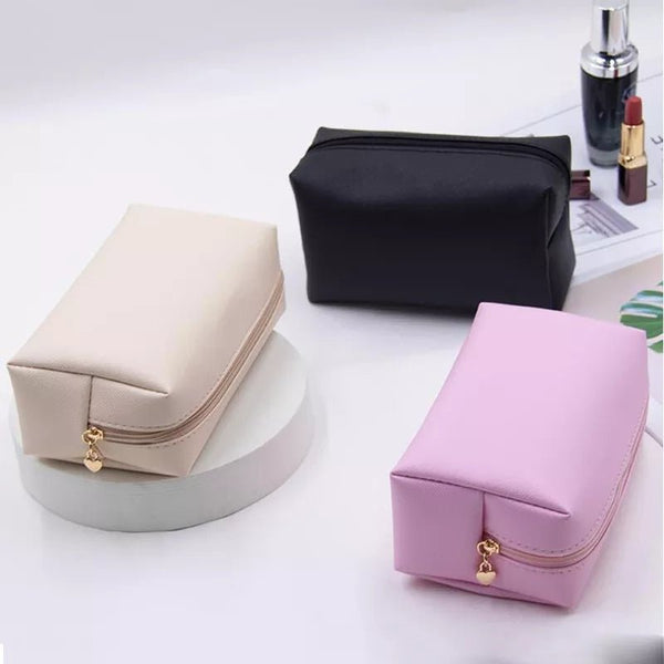 Large Capacity Leather Cosmetic Bag