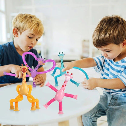 Telescopic Suction Cup Giraffe Toy For Kids