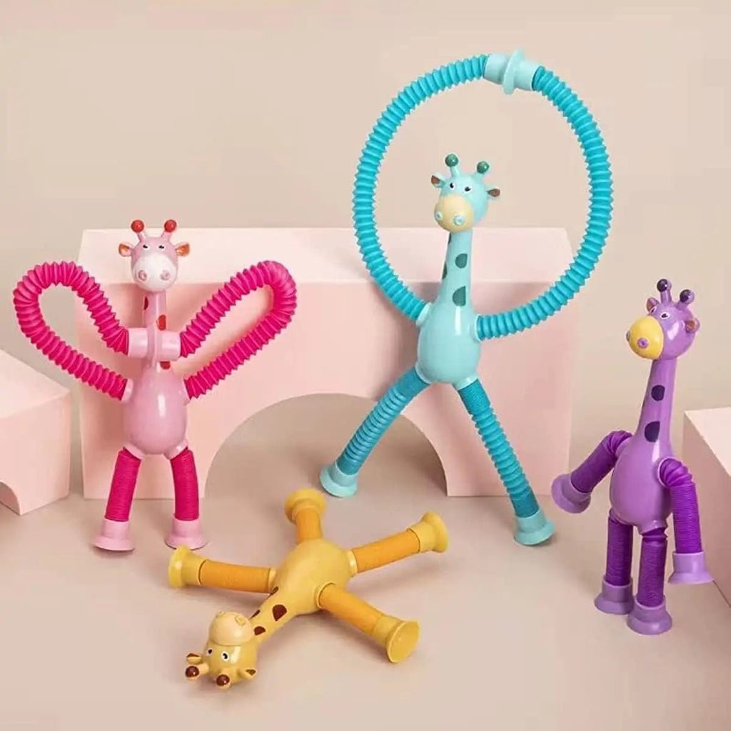 Telescopic Suction Cup Giraffe Toy For Kids