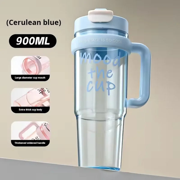 Ice Cup Plastic Water Tumbler With Handle 900ml