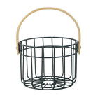 multipurpose iron basket with wooden handle