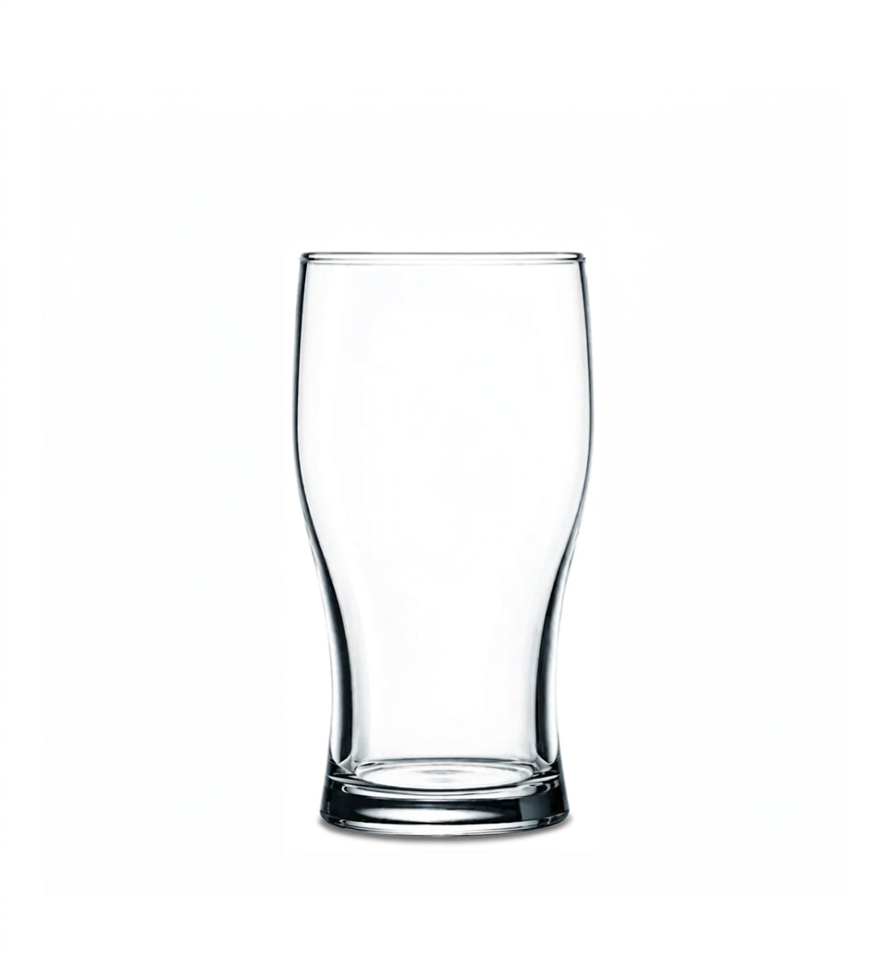 Front view of a 6 pcs Paşabahçe Jubilee glass tulip set on a clean white background in Pakistan
