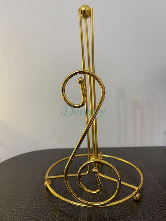 Gold Metal Tissue Paper Box Dispenser for Dining Table and Bathroom in Pakistan