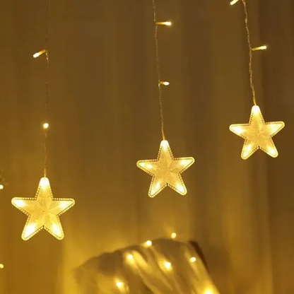 Star arch curtain light string