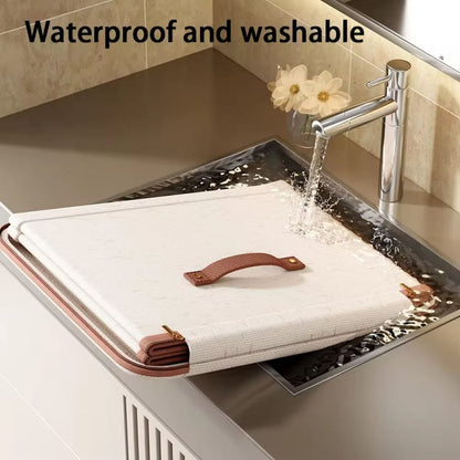 Foldable Fabric Clothes Storage Box Bag with Zipper & Handles