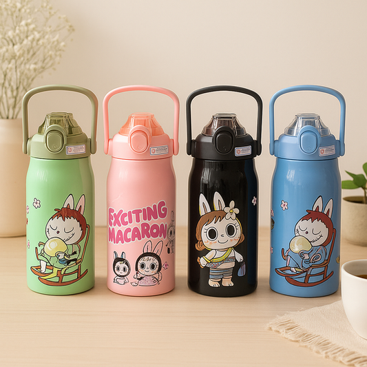 Labubu Stainless Steel Water Bottle – Leak-Proof (Random Design)