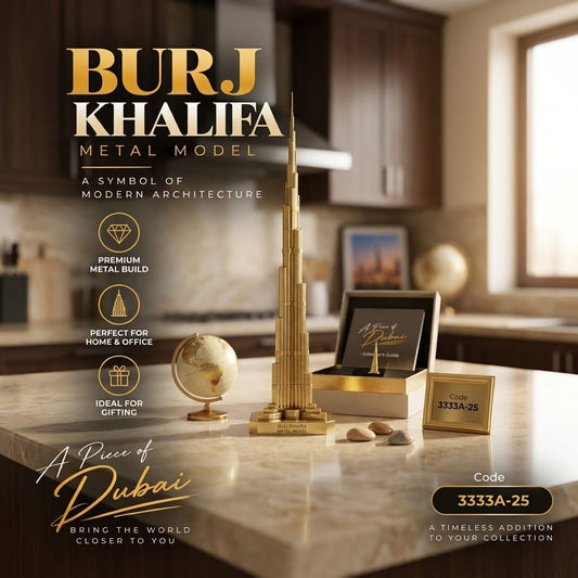Burj Khalifa Metal Model Showpiece - (18 , 25 cm)
