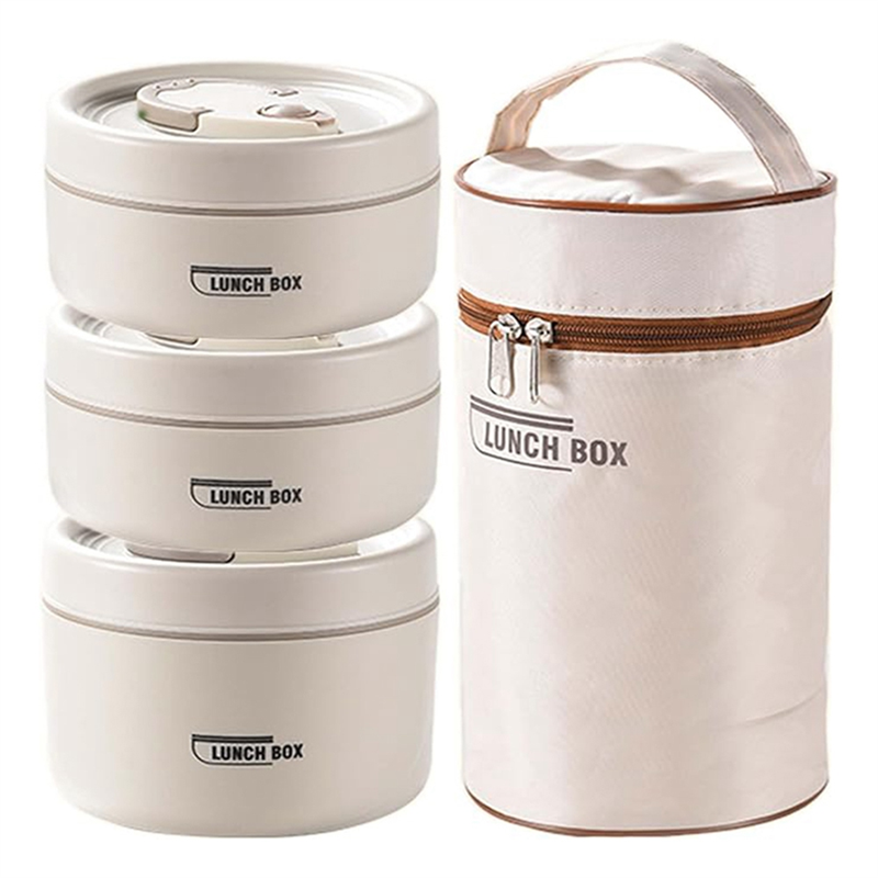 Insulated Stainless Steel Lunch Box Set with Thermal Bag