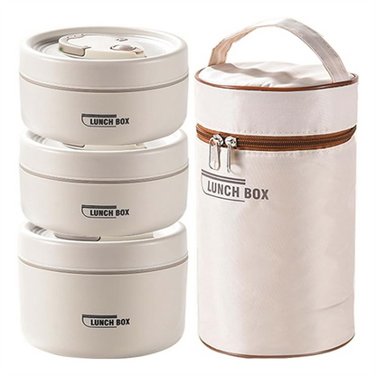 Insulated Stainless Steel Lunch Box Set with Thermal Bag